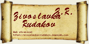 Živoslavka Rudakov vizit kartica